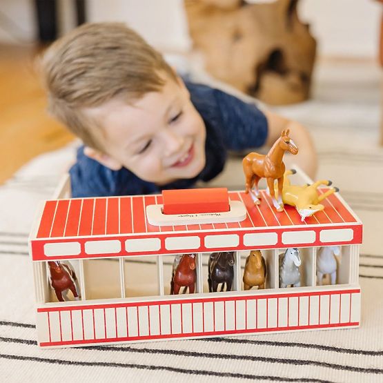 Wooden Stable for 8 Horses