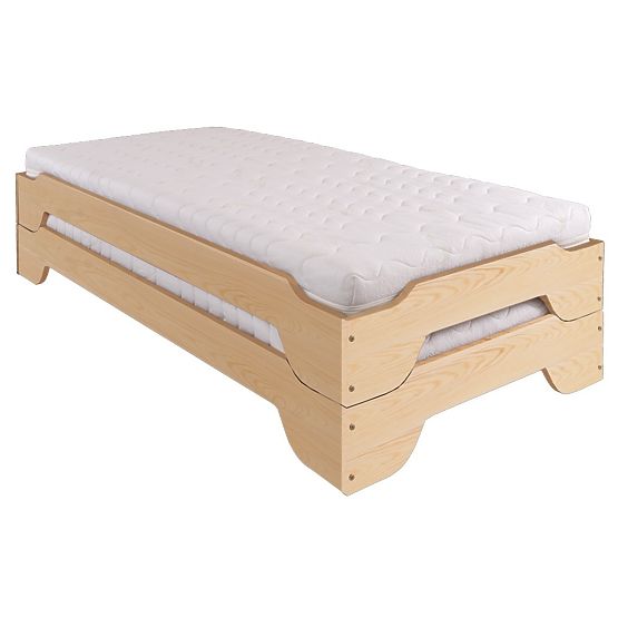 Wooden Stackable Bed 90x200 cm - Pine