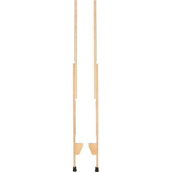 Wooden Stilts with Adjustable Height, 177 cm
