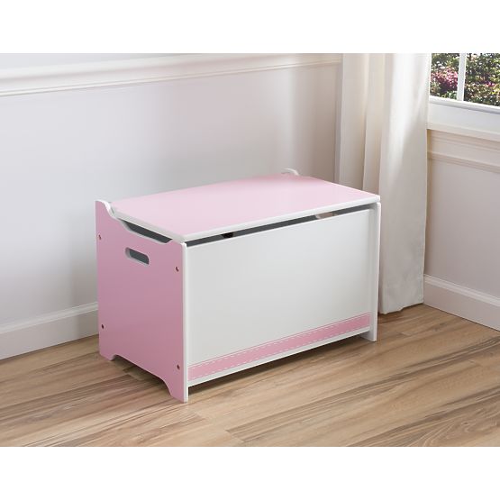 Wooden Toy Chest - Pink