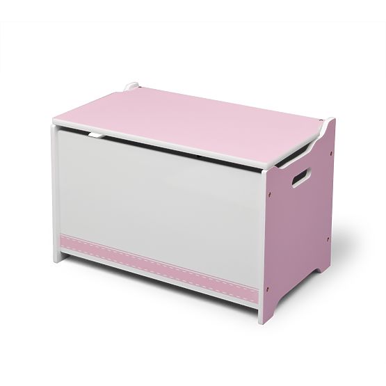 Wooden Toy Chest - Pink