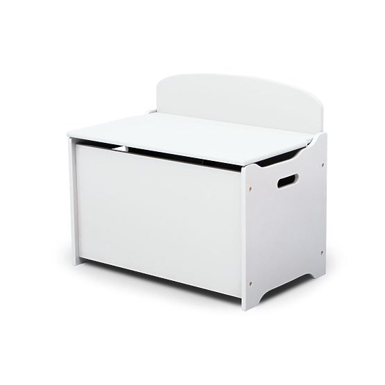 Wooden toy chest - white