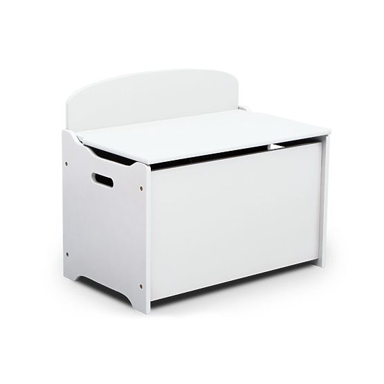 Wooden toy chest - white