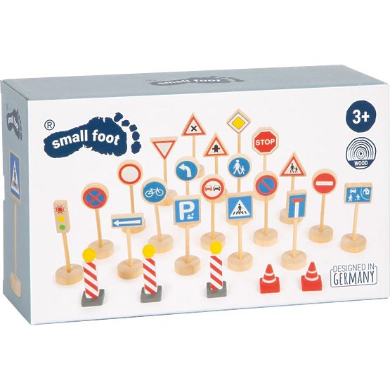 Wooden Traffic Sign Set