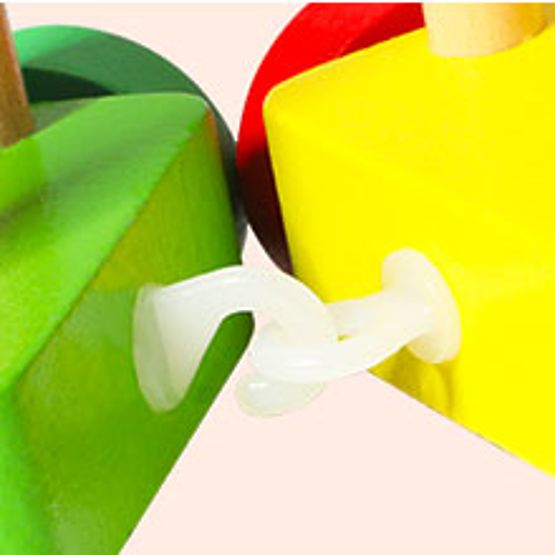 Wooden Train Large Educational Alphabet Blocks ECOTOYS