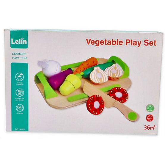 Wooden vegetables for cutting