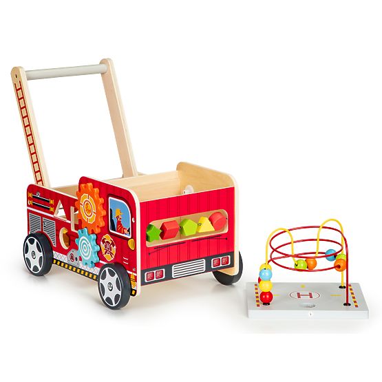 Wooden walker - fire engine