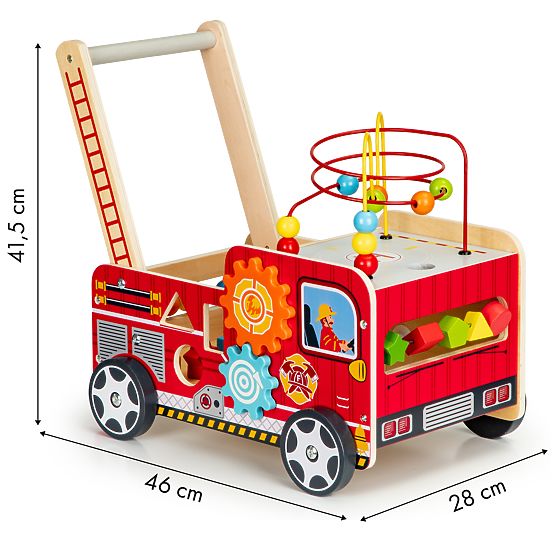 Wooden walker - fire engine