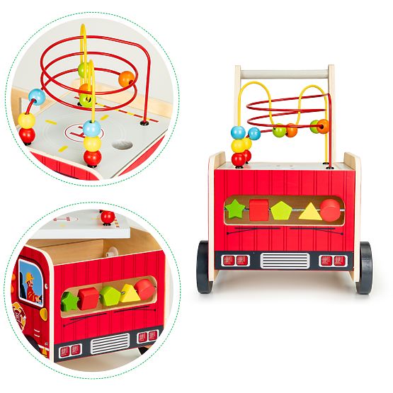 Wooden walker - fire engine