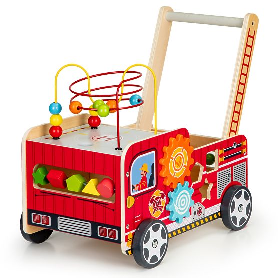 Wooden walker - fire engine