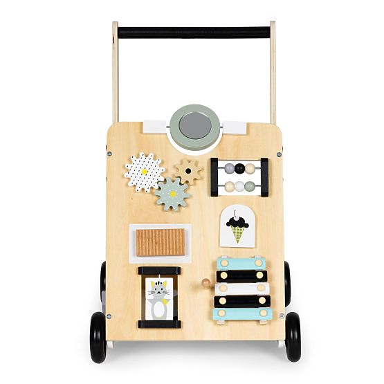 Wooden Walker Push Button Educational Cart for Children ECOTOYS