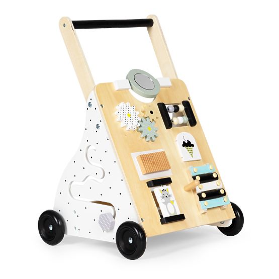 Wooden Walker Push Button Educational Cart for Children ECOTOYS
