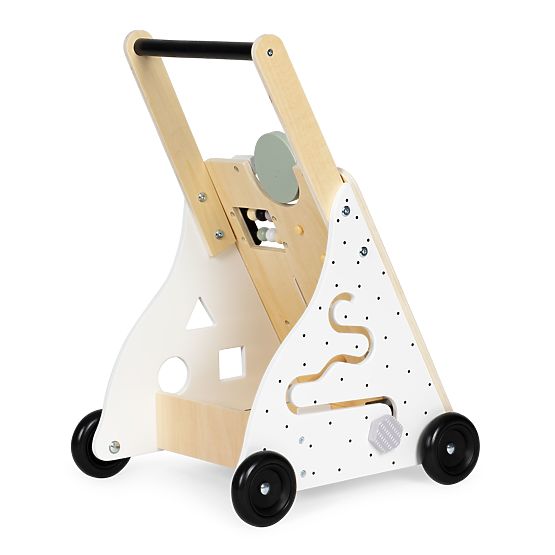 Wooden Walker Push Button Educational Cart for Children ECOTOYS