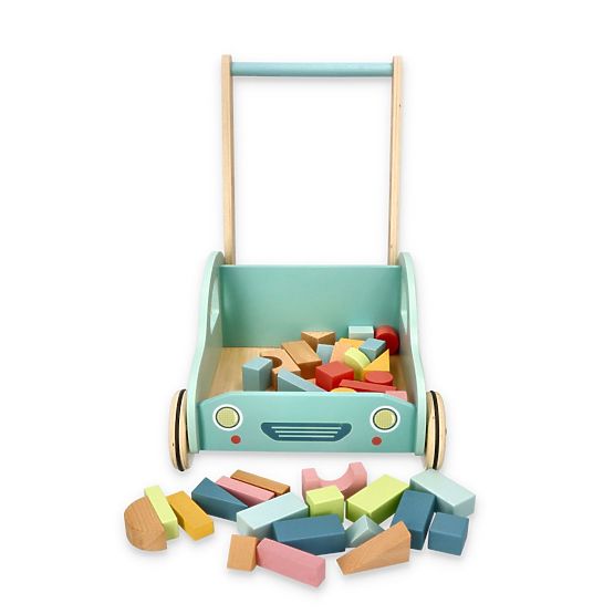 Wooden Walker with Blocks Car