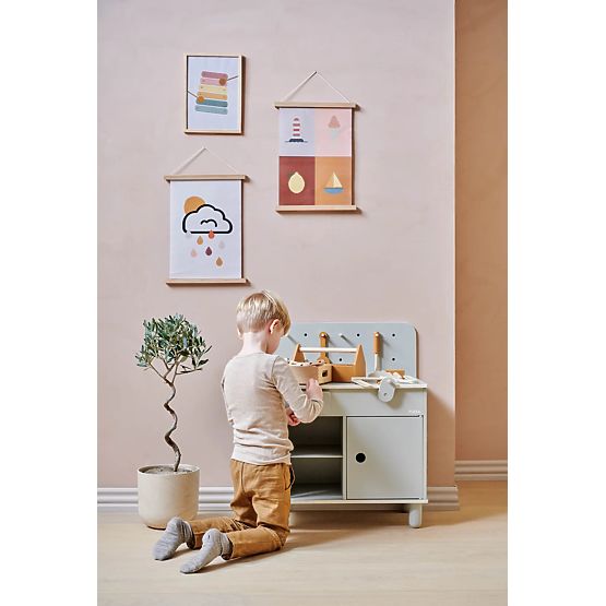 Wooden workshop Nordic - gray