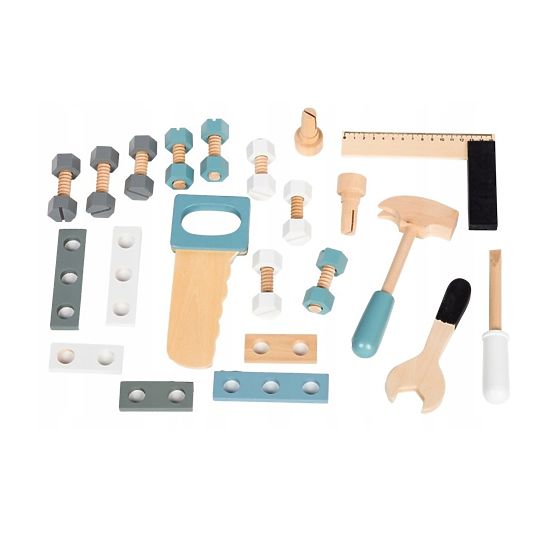Wooden workshop with tools