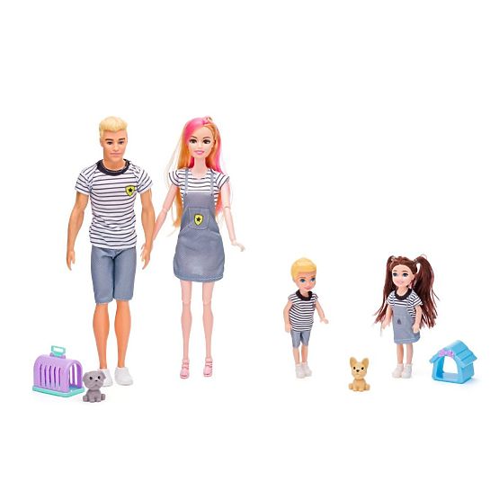 Woodyland Modern Family Doll Set with Animals