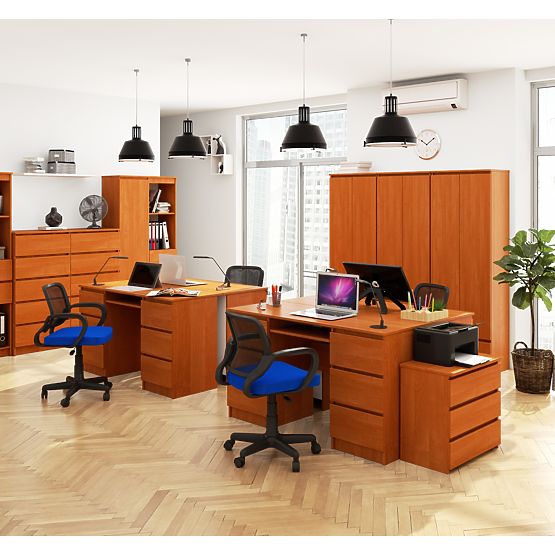 WRITING DESK A-11 CLP 6 DRAWERS ALDER