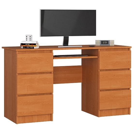 WRITING DESK A-11 CLP 6 DRAWERS ALDER