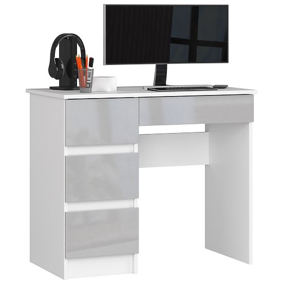 WRITING DESK A-7 CLP METALLIC GLOSS LEFT-SIDED