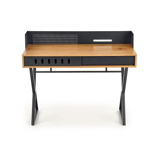 Writing Desk B43 - Golden Oak / Black