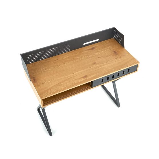 Writing Desk B43 - Golden Oak / Black