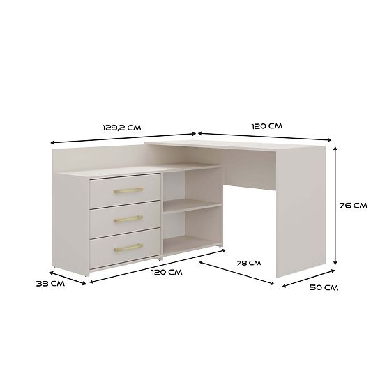 Writing Desk DANY CASHMERE BEIGE