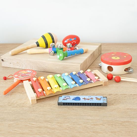 Xylophonic - Set of 7 wooden musical instruments
