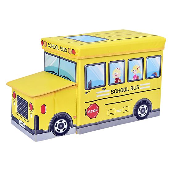 Yellow Bus Toy Storage Box