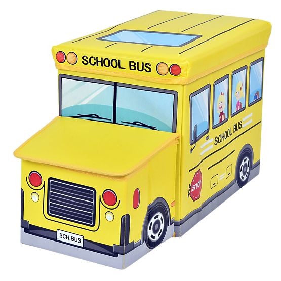 Yellow Bus Toy Storage Box