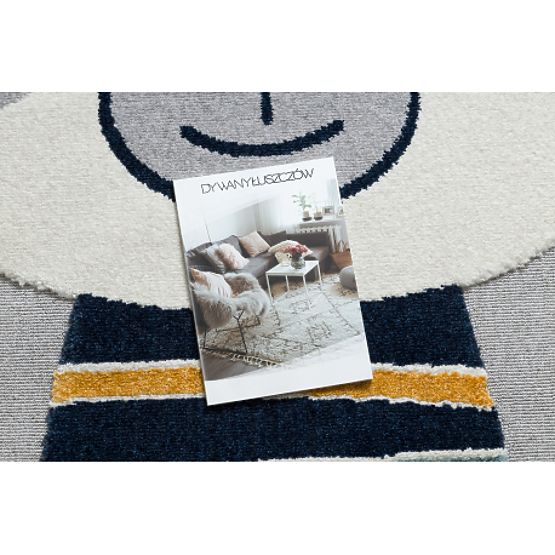 YOYO GD50 Carpet Gray/White - Teddy Bear for Children, Textured, Sensory Fringes