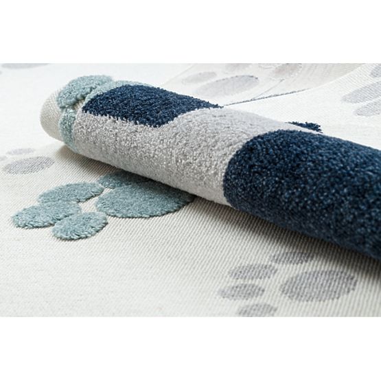 YOYO GD59 Carpet White / Gray - Kitten for Children, Structural, Sensory Fringes