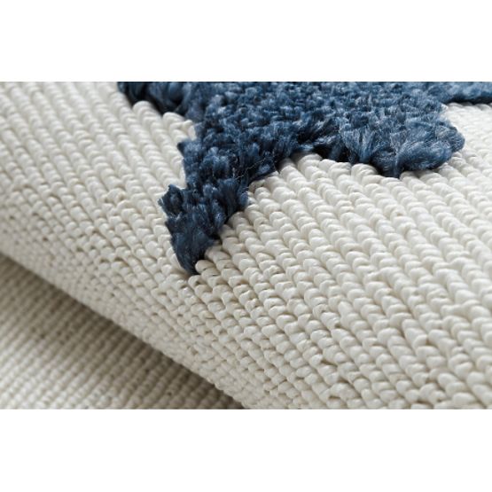 YOYO GD75 Carpet White/Grey - Stars, Circles for Children, Structural, Sensory Fringes