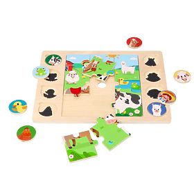 2-in-1 Farm Puzzle - Find the Shadow Puzzle