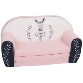 Children's sofa Bunny Ballerina - white-pink, Delta-trade