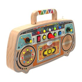 2Kids Toys Activity Board Wooden FM Radio