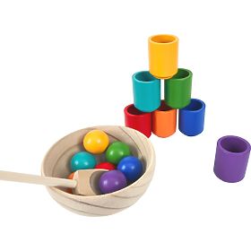 2Kids Toys Rainbow Balls and Cups 7 Colors