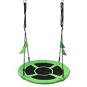 2Kids Toys Stork Nest Swing with Flags Green