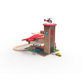 2Kids Toys Wooden Garage with Train Track