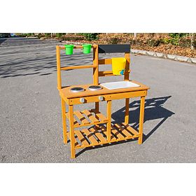 2Kids Toys Wooden Garden Kitchen with Sink, 2Kids Toys