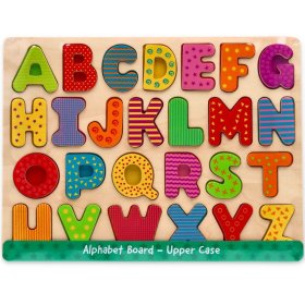 Wooden puzzle alphabet - capital letters, Lelin