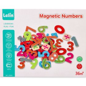 Magnetic wooden digits, Lelin