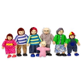 Wooden dolls for the house