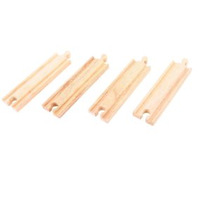 Bigjigs Rail Medium straight rails 16 cm 4 pcs, Bigjigs Rail