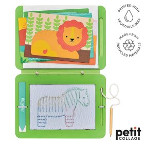 Petit Collage Magnetic drawing board wild animals