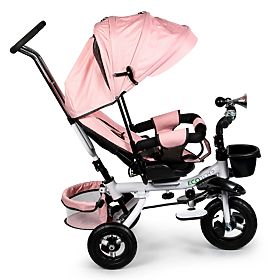 360° Rotating Tricycle Pink Deluxe with Canopy ECOTOYS