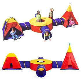 7-in-1 Children's Tent Set Houses + 4 Tunnels, IPLAY