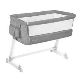 Travel cot for parents' bed Theo - light grey, Lionelo