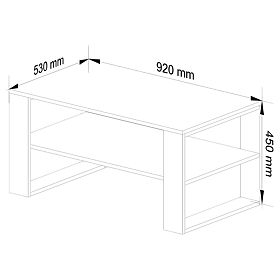 ALEX COFFEE TABLE OAK SONOMA / BLACK