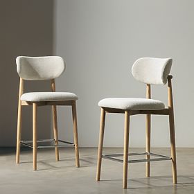 Amalfi Bar Stool, Cream, Oak